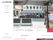 Tablet Screenshot of lalorraine-restaurant.lu